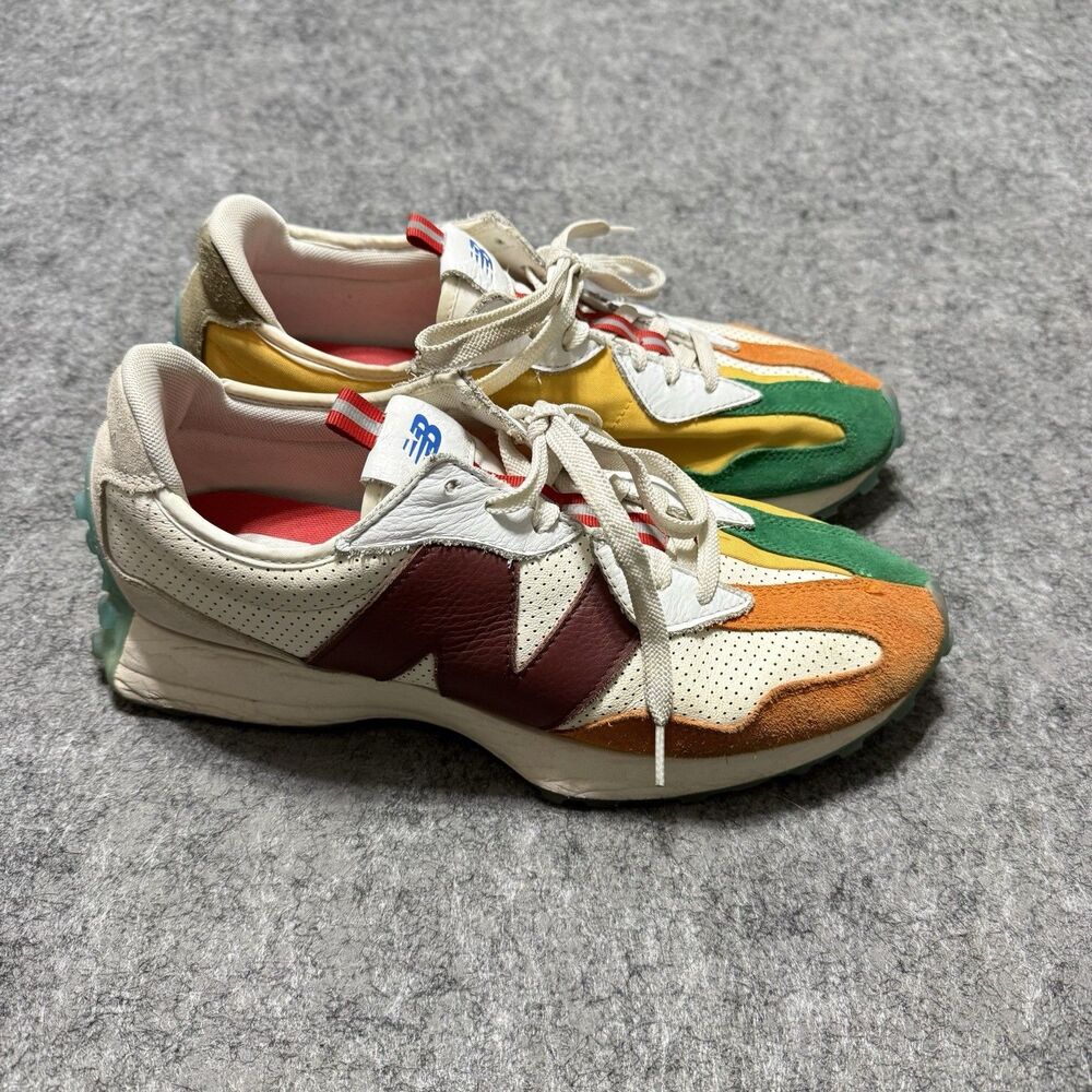 New Balance 327 Colorblock Suede Perforated Leather Sneakers Men's 11.5 MS327FGO
